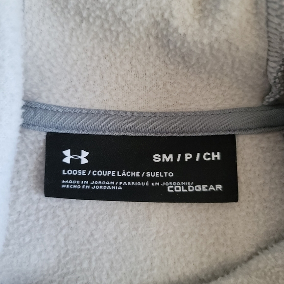 Under Armour Fleece Big Logo Hoodie Size SM in Gray - Picture 10 of 12